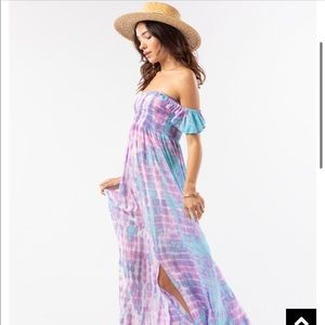 Hollie Maxi Dress Blue Tie Dye brand new!